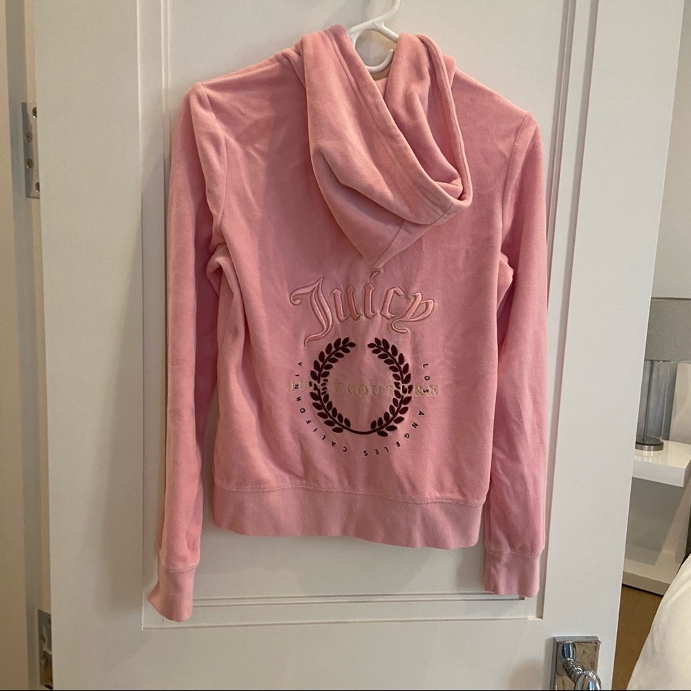 Juicy Couture Black Label Pink Zip Up Hoodie